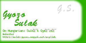 gyozo sulak business card
